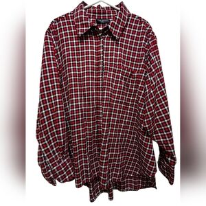 Lane Bryant Women's Red and Black Plaid Top